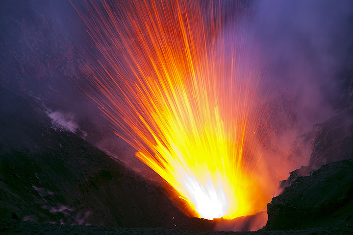 Strombolian eruption at Yasur