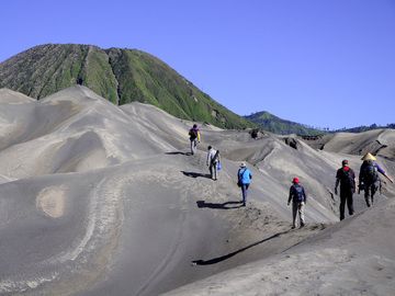 Aschehänge am Bromo Vulkan