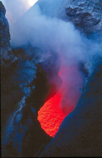 Skylight on Etna volcano (Italy)