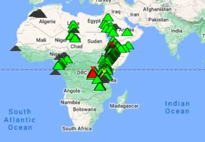 Volcanes en África