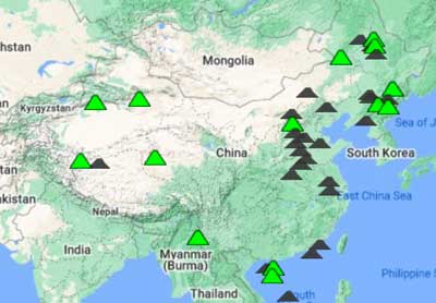 Les volcans de Chine