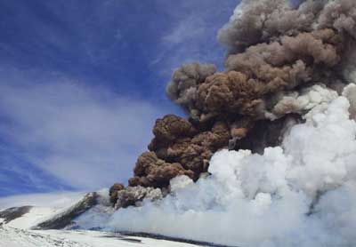 Volcanic ash alert