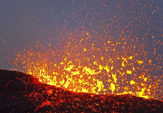 Fotografia del vulcano