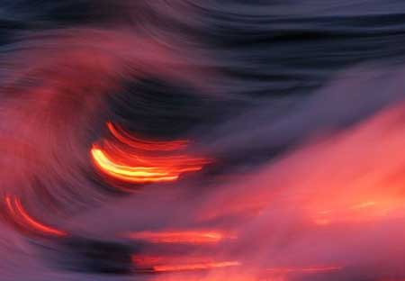 Lava and water