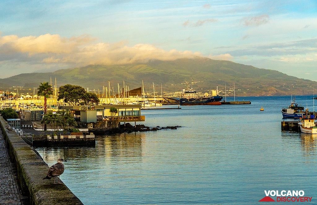 Agua de Pau volcano seen from the capital Ponta Delgada