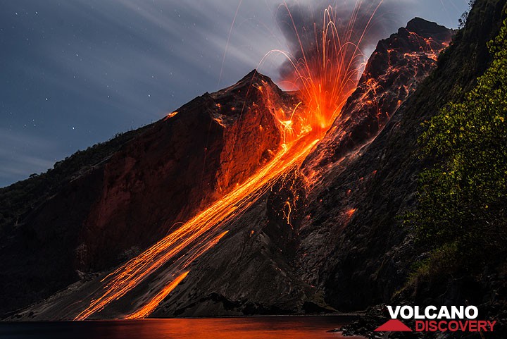 Strombolian activity from Batu Tara volcano - the "Stromboli" of the Flores Sea