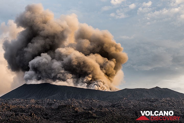 Ash emission from Dukono volcano