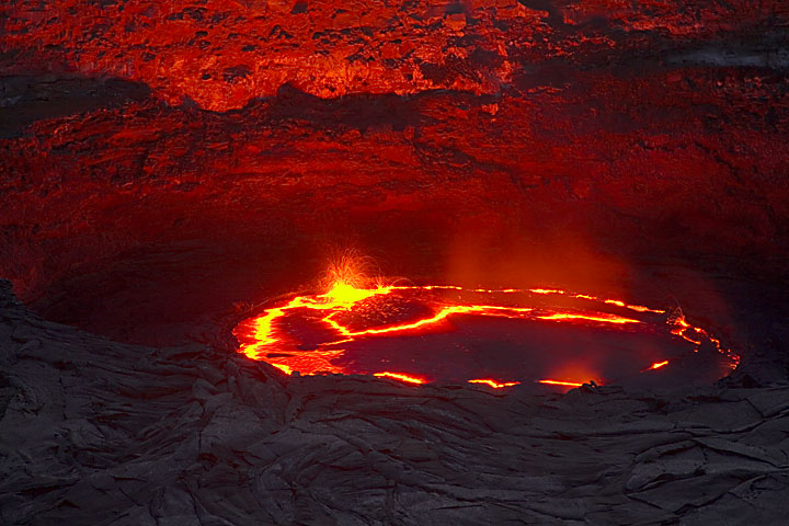 Erta Ale's active crater containing the lava lake