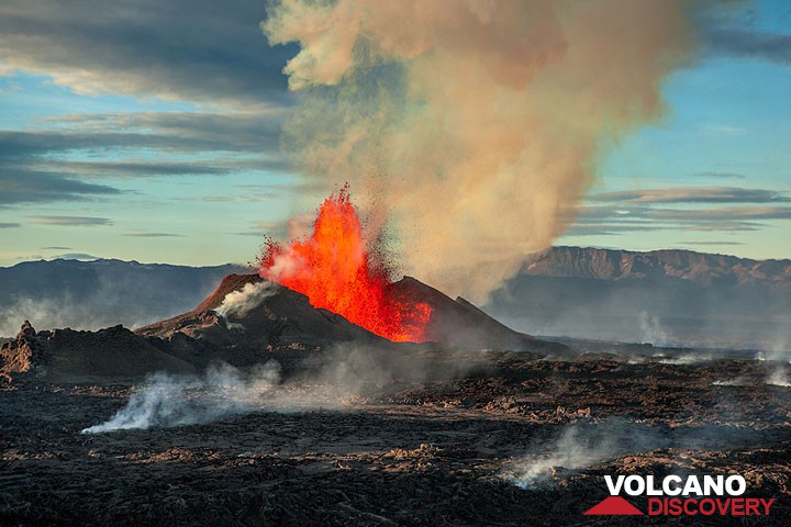 Lava fountains from the Holuhraun fissure eruption August 2014