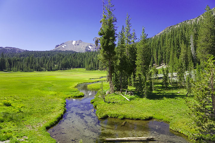 Kings Creek with Lassen Peak on the horizon