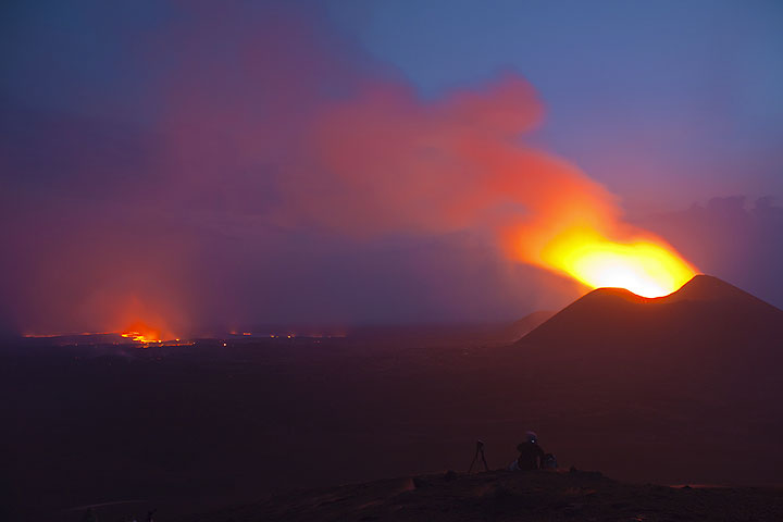 Eruption of Nyamuragira volcano from the Kimanura east vent in mid January 2012